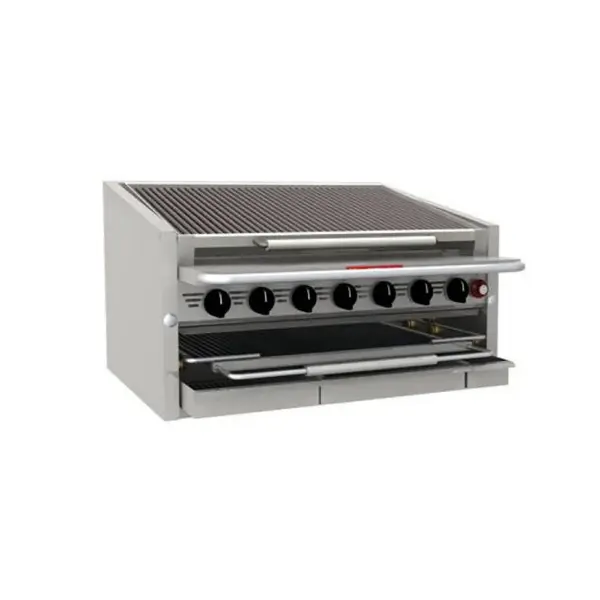 Magikitchen Magikitch'n CM-RMB-648CR, 48-Inch Gas Countertop Standard Duty Radiant Charbroiler with Manual Control