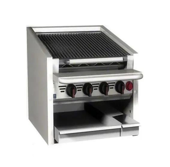 Magikitchen Magikitch'n CM-SMB-624, 24-Inch Countertop Coal Gas Charbroiler, MEA, NSF