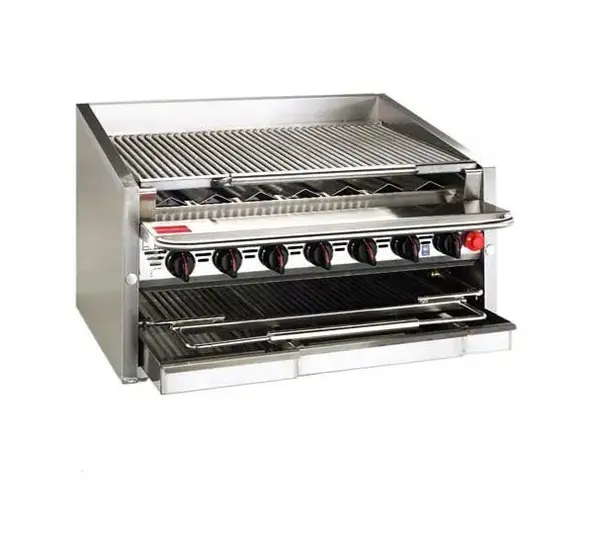 Magikitchen Magikitch'n CM-SMB-636, 36-Inch Countertop Coal Gas Charbroiler, MEA, NSF
