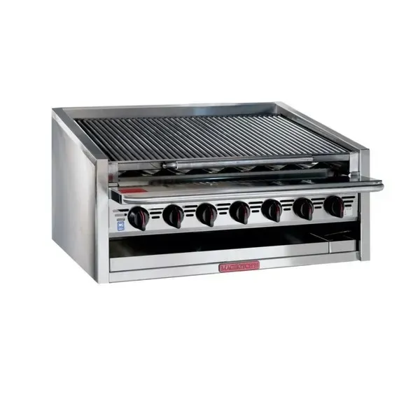 Magikitchen Magikitch'n CM-SMB-660, 60-Inch Countertop Gas Coal Charbroiler - 195,000 BTU