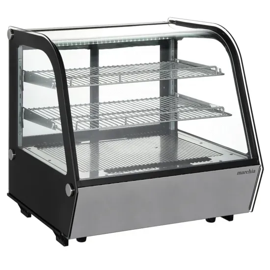 Marchia Display Company Marchia MDC121, 28-Inch Countertop Refrigerated Curved Glass Bakery Display Case with LED Lighting
