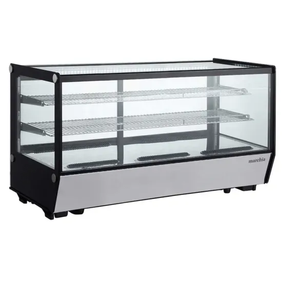 Marchia Display Company Marchia MDC260-ST, 48-Inch Countertop Refrigerated Straight Glass Bakery Display Case with LED Lighting