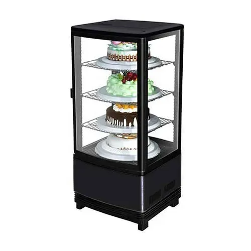 Marchia Display Company Marchia MDC78B 39-inch Vertical Countertop Display, 1 Glass Door, Black