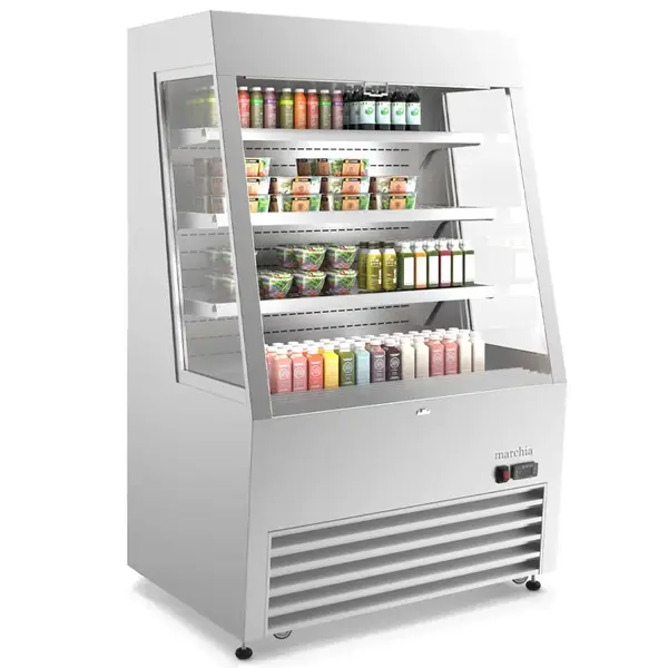 Marchia Display Company Marchia MDS390-SS, 36-Inch Stainless Steel Open Air Cooler Grab and Go Refrigerator