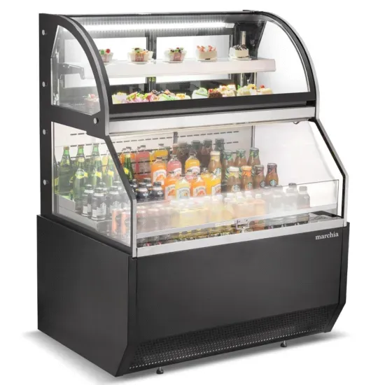 Marchia Display Company Marchia MSTAR48, 48-Inch Black Dual Service Open Air Display Case Merchandiser