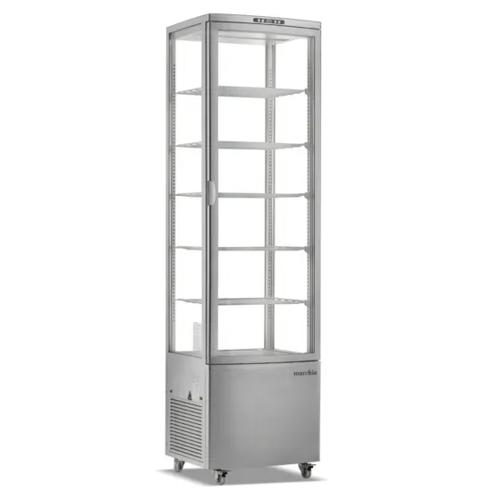 Marchia Display Company Marchia MVS300, Sliver Vertical Standing Refrigerated Cake Display Case