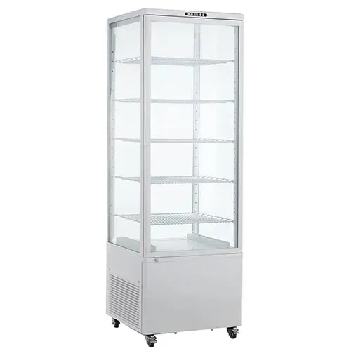 Marchia Display Company Marchia MVS500 Vertical Standing Refrigerated Bakery Display, 4 Sides Glass