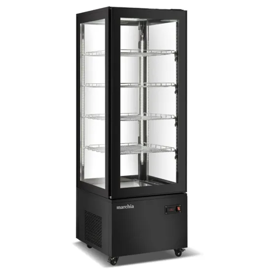 Marchia Display Company Marchia MVS500-B Vertical Standing Refrigerated Cake Display Case, Black
