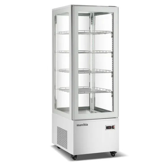 Marchia Display Company Marchia MVS500-W Vertical Standing Refrigerated Cake Display Case, White