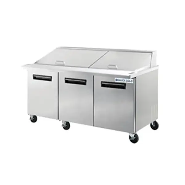 Maxximum Maxx Cold MCR-72M, 75.5x33x44-Inch Mega Top Sandwich/Salad Prep Table Refrigerator, 20 Cu. Ft, 702 Watt, Self-Contained, ETL, ETL Sanitation