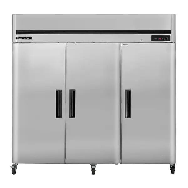 Maxximum Maxx Cold MCRT-72FDHC Reach-In Refrigerator, Triple Door, Top Mount