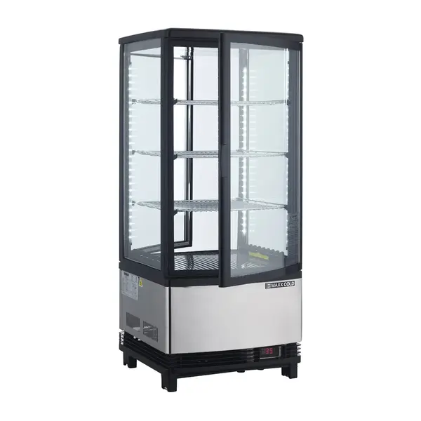 Maxximum Maxx Cold MECR-32D 4-Sided Countertop/Floor Merchandiser with Pass-Through Double Door