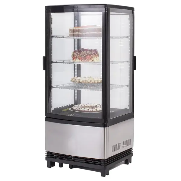 Maxx Cold MECR-32D 4-Sided Countertop/Floor Merchandiser with Pass-Through Double Door