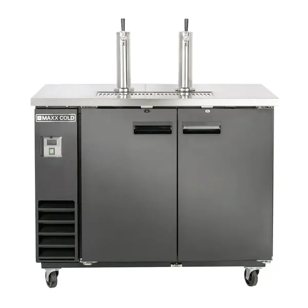 Maxximum Maxx Cold MXBD48-2BHC Two Keg, Two Tower Beer Dispenser