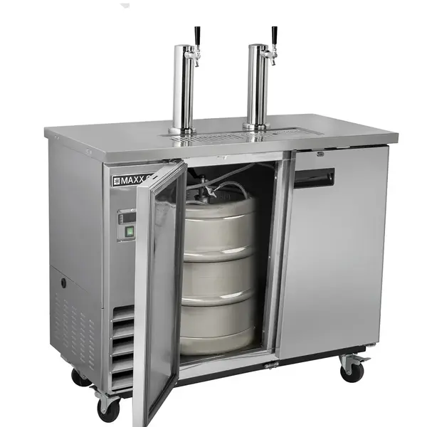 Maxx Cold MXBD48-2SHC Two Keg, Two Tower Beer Dispenser