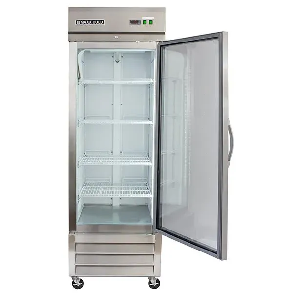 Maxx Cold MXCR-23GDHC Reach-In Refrigerator, Glass Door, Bottom Mount