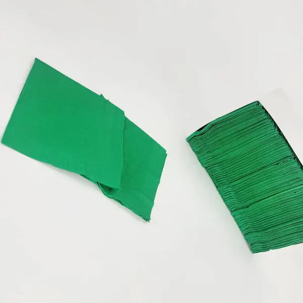 CLOSEOUT - 9.5x9.5-Inch 3 Ply Green Paper Beverage Napkin, 1000/CS