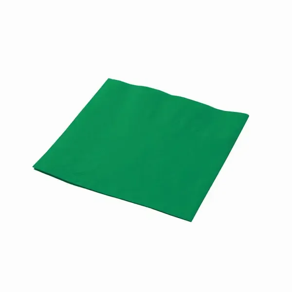 CLOSEOUT - 9.5x9.5-Inch 3 Ply Green Paper Beverage Napkin, 1000/CS