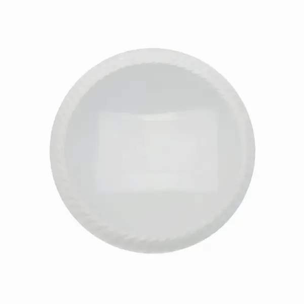 CLOSEOUT - 18-Inch White Plastic Scalloped Serving Tray, 25/CS