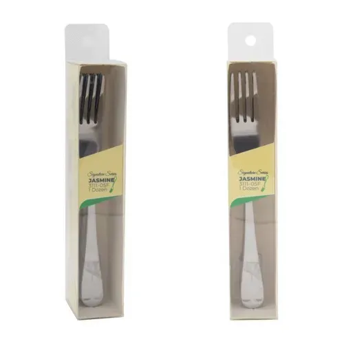 - 3111-05F, 7.5-Inch Jasmine CPK Dinner Fork Heavy Weight 18/0 Stainless Steel, DZ