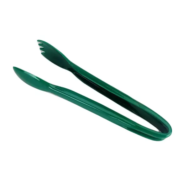 - CLOSEOUT - 9-Inch Green Plastic Salad/Utility Tong, 24/CS