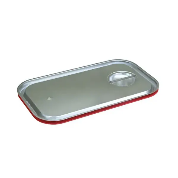 - 56217, Red Silicone Seal Stainless Steel Cover for Half Size Pan