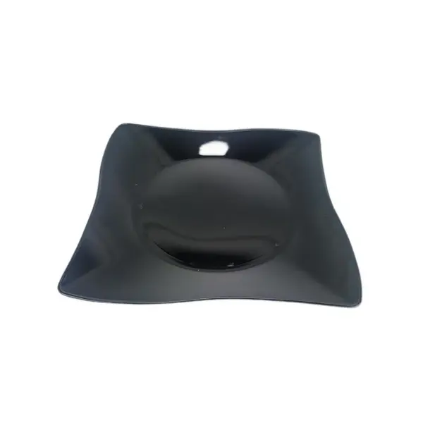 - CLOSEOUT - Berry Plastics 711741BK, 8-Inch Black Square Plastic Plate, 160/CS