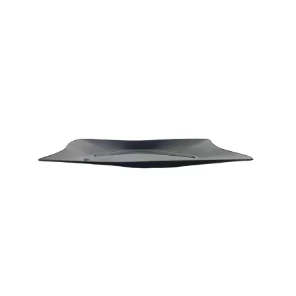 CLOSEOUT - Berry Plastics 711741BK, 8-Inch Black Square Plastic Plate, 160/CS