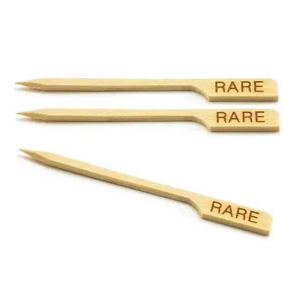 - 3.5-Inch Bamboo Steak Markers, Rare, 100/PK
