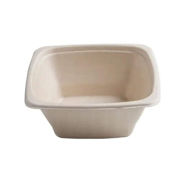 - BBS24PF, 24 Oz Square PFAS-Free Bagasse Fiber Bowl, 400/CS