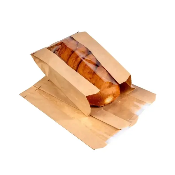 - BKW7312, 7x3x12.75-Inch Paper Natural Plain Bag with Window, 1000/CS