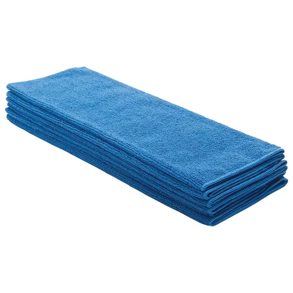 - BTM-16B, 16x16-Inch Blue Microfiber Towel, 6/PK