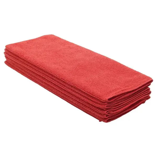 - BTM-16R, 16x16-Inch Red Microfiber Towel, 6/PK