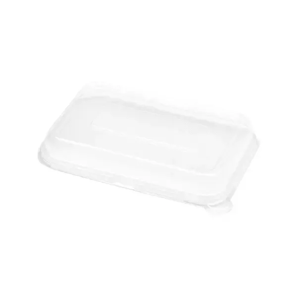 - BTR32LD, Clear Dome Rectangular PET Lid for 24-32 Oz Bagasse Trays, 600/CS