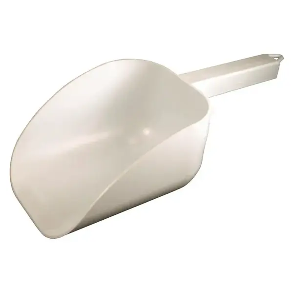 - CR-838W, 32 Oz Polystyrene Flat Bottom Scoop with Hook Handle