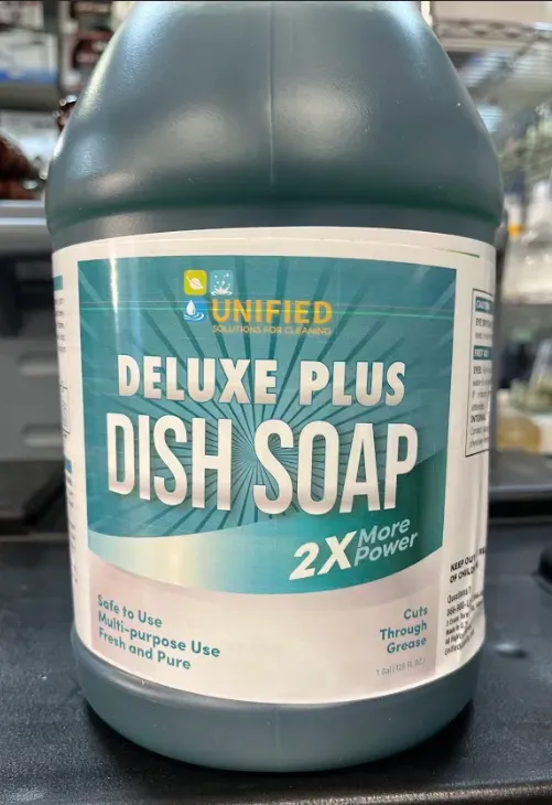 Unified DWH, Deluxe Plus 1 Gal Green Dishwashing Soap, 4/CS