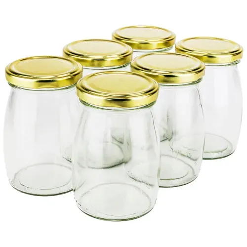 - GJ10, 0.3L / 10 Oz Glass Jar with Metal Screw Lid, EA