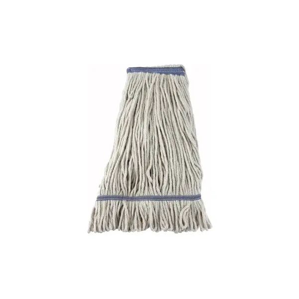 - MOP-20W, Premium Cotton-Poly Blend Looped End Wet Mop Head - White
