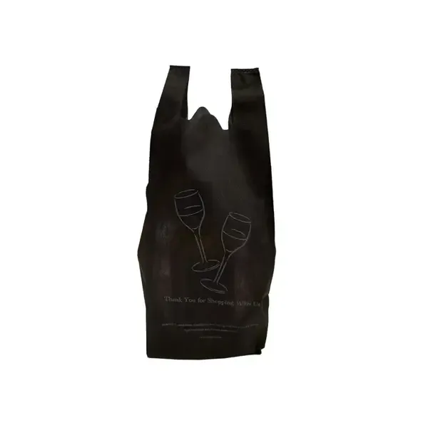 NWLIQB2BK, 6.75x4.33x19.5-Inch 2 Bottle Black Non Woven Reusable Liquor Bag, 1000/CS