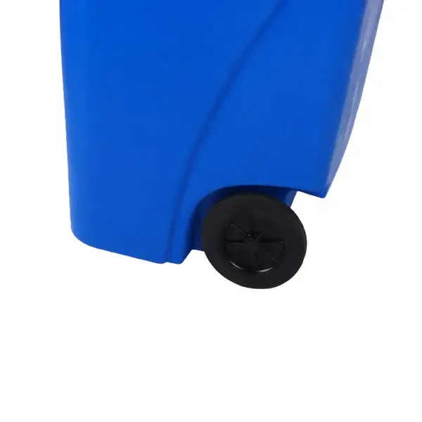 Plex P575-00899, 50 Gal Blue Rollout/Wheeled Trash Can/Container