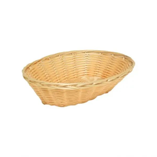 - PLBB900, 9.25-Inch Oval Break-Resistant Woven Plastic Basket