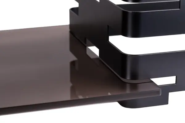 - PWB4-2530B, 9.85-Inch Square Buffet Riser, Black Powder Coated Steel