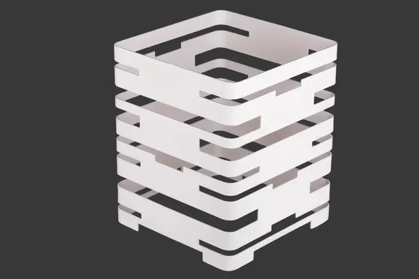 PWB4-2530W, 9.84-Inch Square Buffet Riser, White Powder Coated Steel