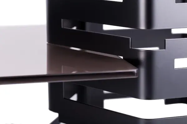 PWB6-3030B, 11.81-Inch Hexagon Buffet Riser, Black Powder Coated Steel