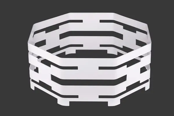 - PWB8-4015W 15.75-Inch Octagon Buffet Riser, White Powder Coated Steel