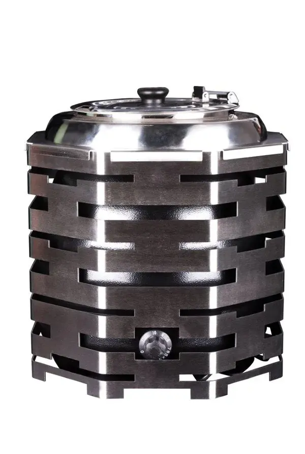 PWBA8-403S, Octagon Buffet Stand with an Adaptor for Soup Kettle, Stainless Steel