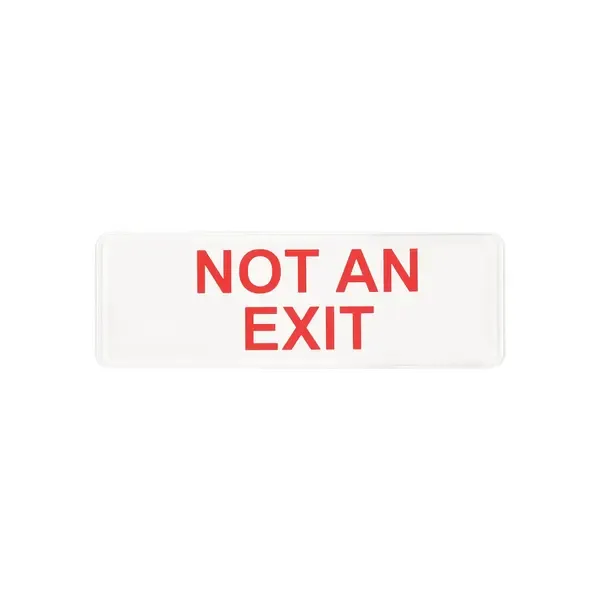 - SCE3-NE19, 9-Inch Compliance Sign Heavy-Duty Plastic Not an Exit