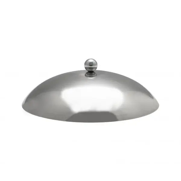 - SLWK008C, 7.75-Inch Diameter Mirror-Polished Stainless Steel Wok Cover with Knob Handle