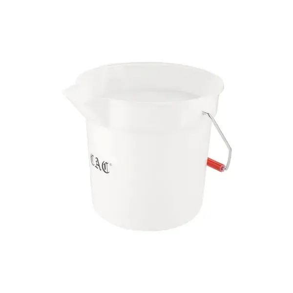 - UPP-10W, 10 Qt. White Poly Round Bucket