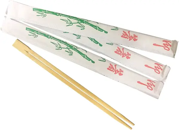 - WCHOP 9-inch Bamboo Chopsticks in White Individual Wrapping, 700/CS